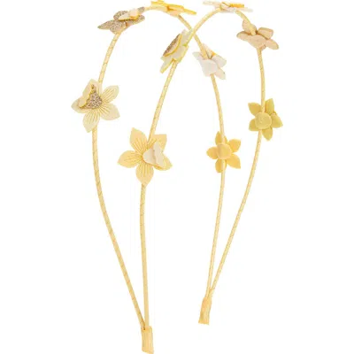 Mimi & Lula Kids' Alice Double Daffodil Headband In Yellow