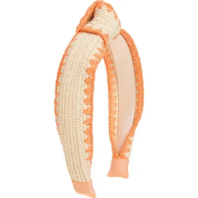 Mimi & Lula Kids' Alice Raffia Knotted Headband In Sand