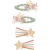 Mimi & Lula Kids' Assorted 4-pack Flying Unicorn Hair Clips In Light/pastel Pink