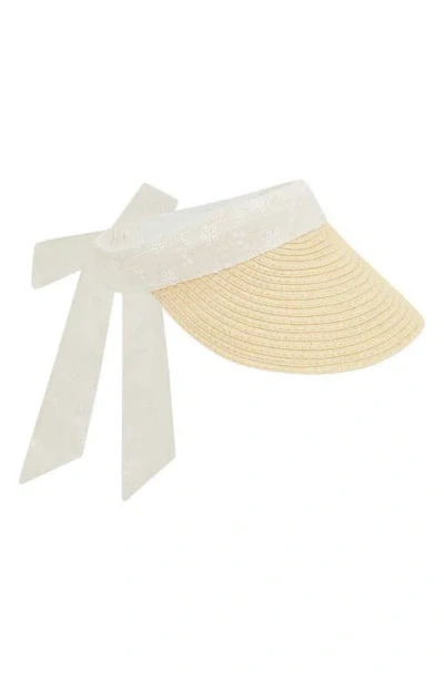 Mimi & Lula Kids' Broderie Anglaise Visor In Gold