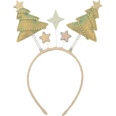 Mimi & Lula Kids' Christmas Tree Bopper Headband In Gold