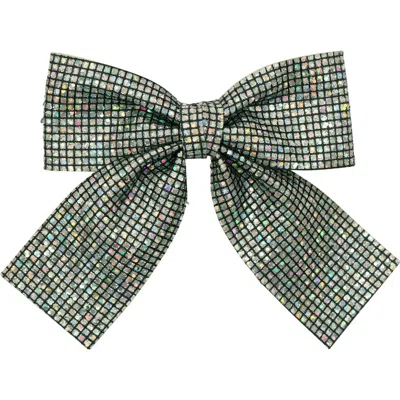 Mimi & Lula Kids' Disco Ball Oversized Bow In Silver