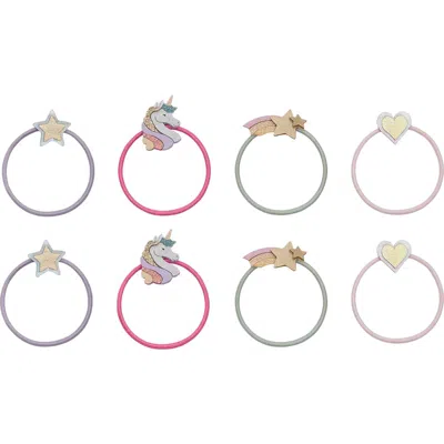Mimi & Lula Kids' Dreamy Unicorn Assorted 6-pack Ponytail Holders In Multi