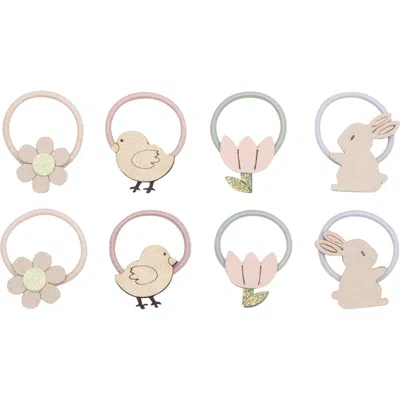 Mimi & Lula Kids' Easter 8-pack Ponytail Holders In Pink