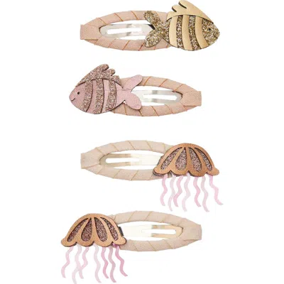 Mimi & Lula Kids' Fishy Friends Assorted 4-pack Hair Clips In Multi