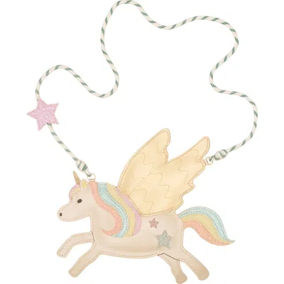 Mimi & Lula Kids' Flying Unicorn Crossbody Bag In Light/pastel Pink