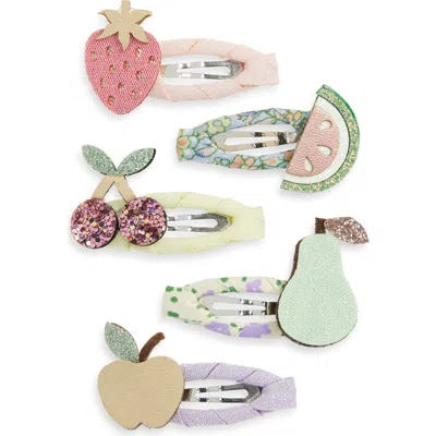 Mimi & Lula Kids' Fruit Salad 8-pack Mini Clic Clacs Hair Clips In Multi