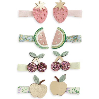 Mimi & Lula Kids' Fruit Salad 8-pack Mini Hair Clips In Multi