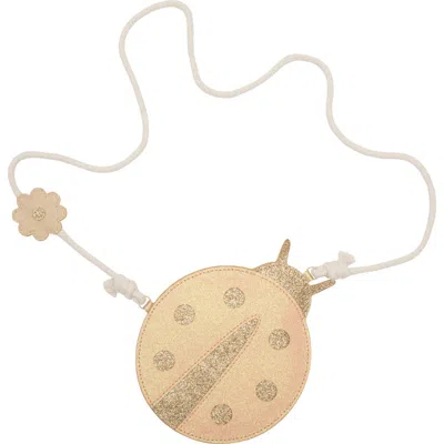 Mimi & Lula Kids' Glitter Ladybug Crossbody Bag In Light/pastel Pink