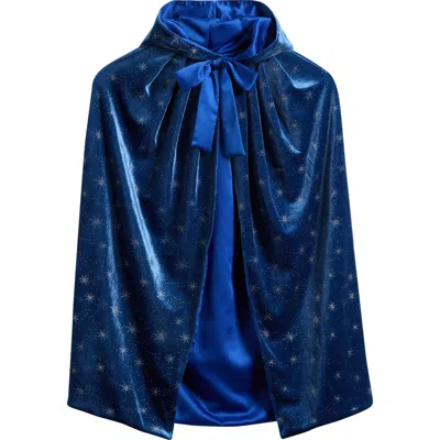 Mimi & Lula Kids' Ice Queen Velvet Cape In Blue