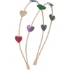 Mimi & Lula Kids' Jazzy Alice Double Heart Headband In Purple