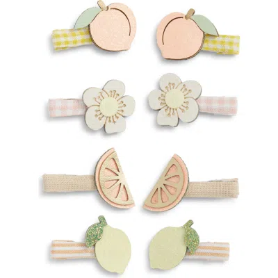 Mimi & Lula Kids' Peachy Citrus 8-pack Mini Hair Clips In Multi