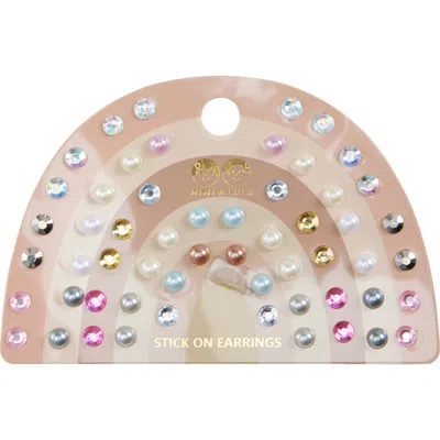 Mimi & Lula Kids' Set Of 30 Stick-on Earrings In Multi