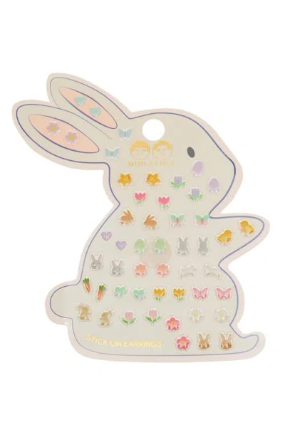 Mimi & Lula Kids' Set Of 50 Easter Stick-on Earrings In Multi