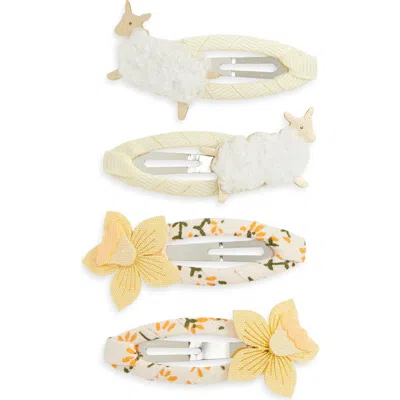 Mimi & Lula Kids' Spring Lamb 8-pack Clic Clac Mini Hair Clips In Multi