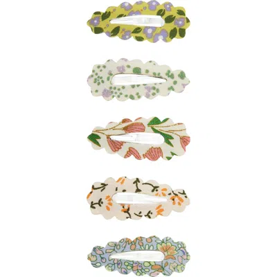 Mimi & Lula Kids' Spring Scallop Assorted 5-pack Hair Clips In Multi