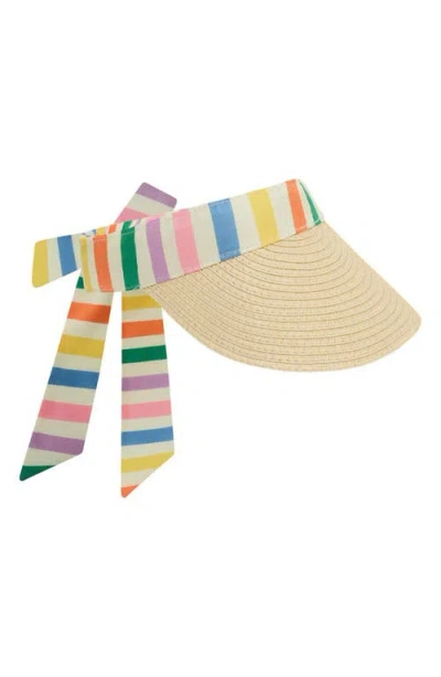 Mimi & Lula Kids' Striped Visor In Brown
