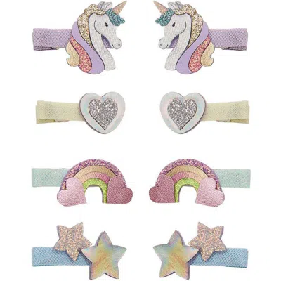 Mimi & Lula Kids' Unicorn Assorted 8-pack Mini Hair Clips In Multi