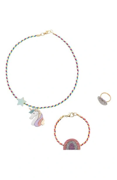 Mimi & Lula Kids' Unicorn Jewelry Set In Pink