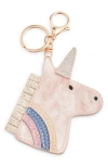 Mimi & Lula Kids' Unicorn Key Ring Charm In Pink