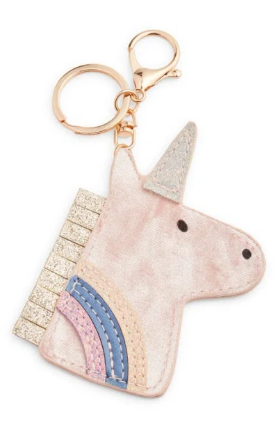 Mimi & Lula Kids' Unicorn Key Ring Charm In Pink