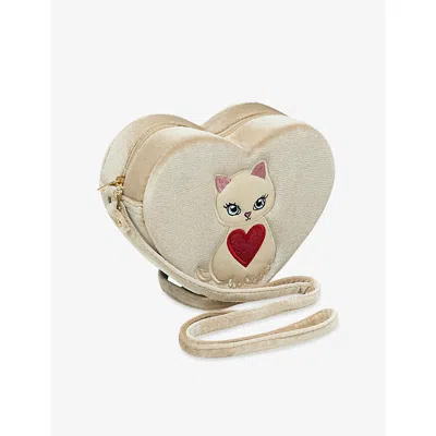 Mimi & Lula Kids' Kitty Heart Woven Bag Gold