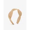 Mimi & Lula Neutral Raffia Twist Alice Headband In Neutral