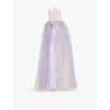 Mimi & Lula Ti Ombre Rainbow Star-embellished Tulle Crown In Multi