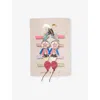 Mimi & Lula Party Time Bday Theme Pack Of Eight Fabric Hair Clips In Party Time