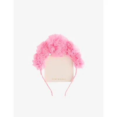 Mimi & Lula Kids' Pink Flower Tulle Headdress