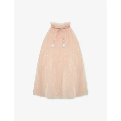 Mimi & Lula Kids' Shimmer Princess Tulle Cape Pink