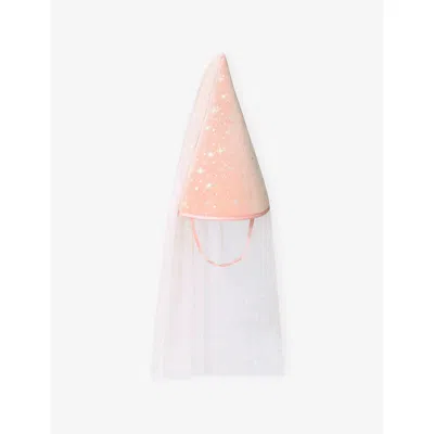 Mimi & Lula Kids' Shimmer Princess Velvet Hat Pink In Orange