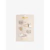 Mimi & Lula Pink Multi Cat And Mouse Hair Clips Set Of Five In Multi