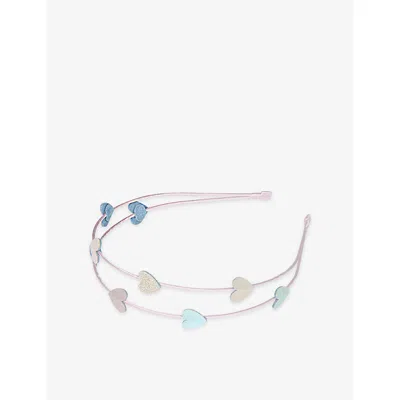 Mimi & Lula Kids' Pink Multi Heart Double Alice Headband