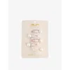 Mimi & Lula Pink Multi Pearly Hair Clips Set Of Five In Multi