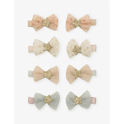 Mimi & Lula Kids' Pink Multi Tutu Bow Set Of Height Mini Hair Clips