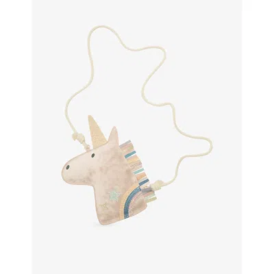 Mimi & Lula Kids' Unicorn Metallic Woven Bag Pink Multi
