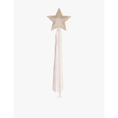 Mimi & Lula Kids' Ti Pretty Star Glitter-embellished Fabric Fairy Wand In Multi