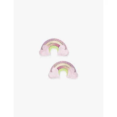 Mimi & Lula Kids' Rainbow Set Of Two Hair Clips In Pink