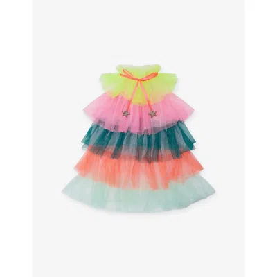 Mimi & Lula Kids' Ruffle Mesh Party Cap In Bright Multi
