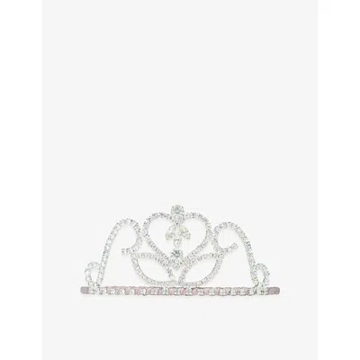 Mimi & Lula Kids' Classic Diamanté-embellished Tiara Silver In Metallic