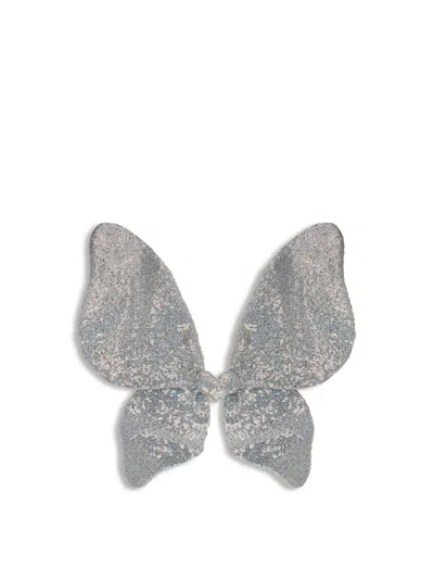 Mimi & Lula Sparkle Sequin Wings In Silver