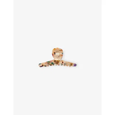 Mimi & Lula Kids' Ti Speckled Rainbow Claw Clip In Brown