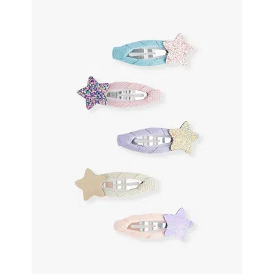 Mimi & Lula Kids' Ti Stellina Set Of Five Mini Hair Clips In Multi