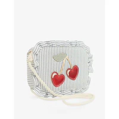 Mimi & Lula Kids' Cherry Striped Woven Cross-body Bag