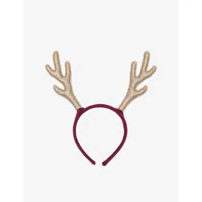 Mimi & Lula Kids' Rudolph Antlers Headband Multi In Gold