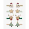 Mimi & Lula Ti Santa And Rudolph Set Of Eight Hair Clips In Multi