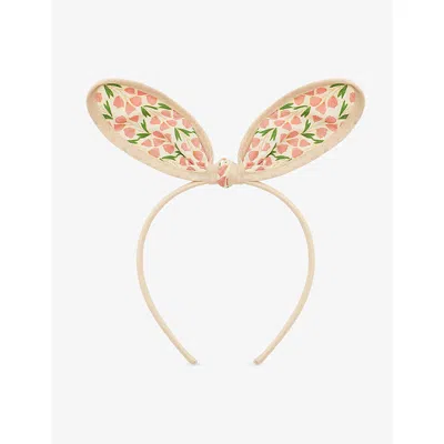 Mimi & Lula Kids' Tulip Floral-print Fabric Bunny Ears In Multi