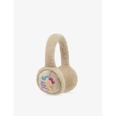 Mimi & Lula Kids' Unicorn Faux-fur Earmuffs Mult In Neutral
