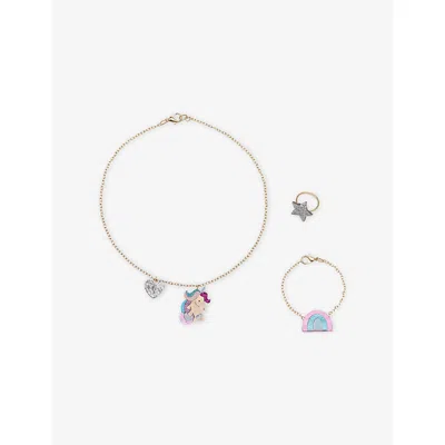 Mimi & Lula Kids' Unicornland Three-piece Jewellery Set In Multi
